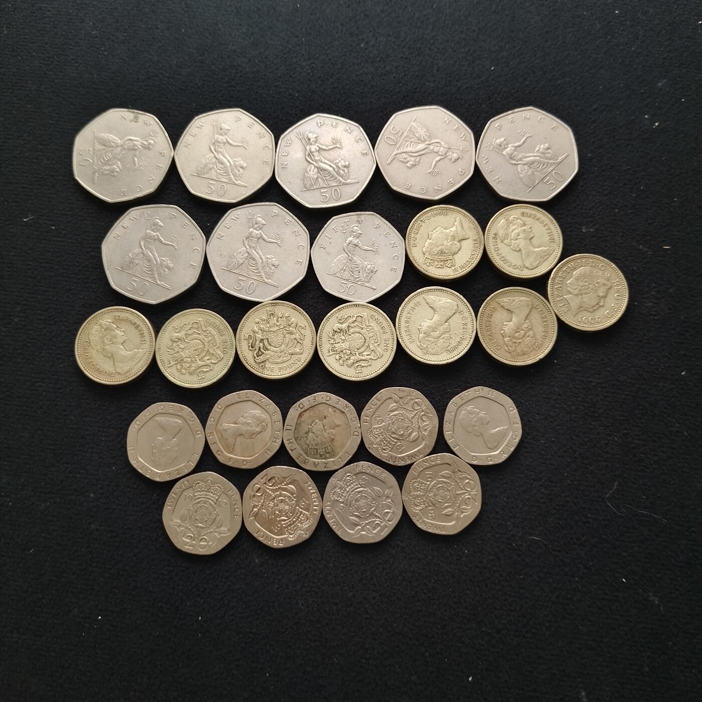 【全场包邮】纯粹捡漏拍463场-大量精品持续更新 【批量】英国各年份各面值26枚一组（合计14.8镑）