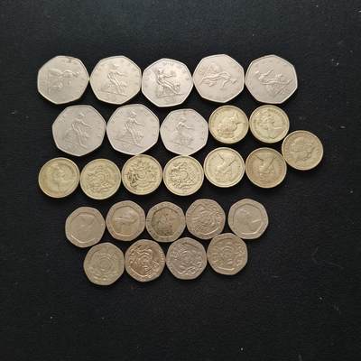 【全场包邮】纯粹捡漏拍463场-大量精品持续更新 - 【批量】英国各年份各面值26枚一组（合计14.8镑）