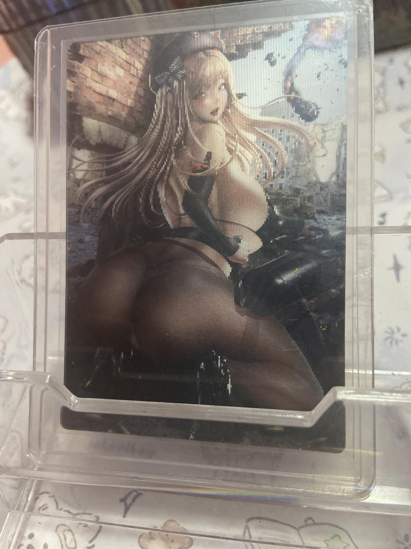 阳大大卡牌拍卖第73期（持续收拍品，周五晚上九点截拍，进群福利早知道） 卡通动漫女神 妮可•胜利女神 艾玛 光栅卡 带卡夹