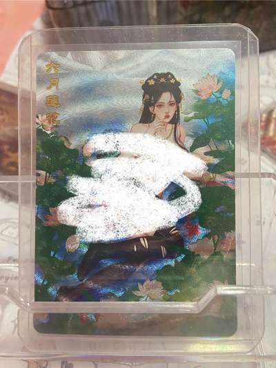 阳大大卡牌拍卖第73期（持续收拍品，周五晚上九点截拍，进群福利早知道） - 砖家卡牌 十二花神 六月莲花 西施 特藏卡 折光粗闪 带卡夹