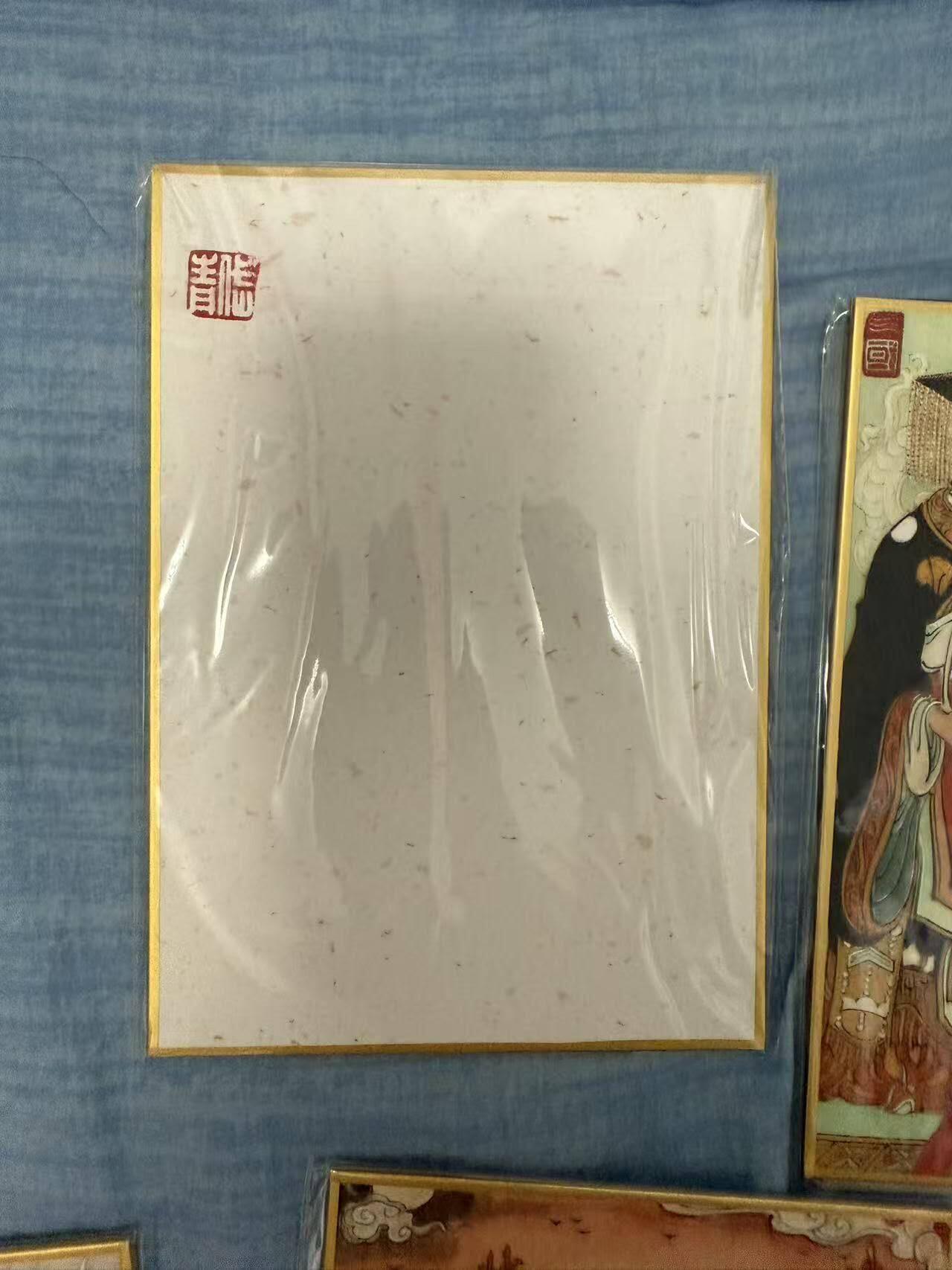 龙虎卡牌第五十六场 小浣熊 趣卡社五虎 百里亲签 万享盲盒（无佣金，满120包邮，周六晚上结拍，欢迎送拍） A5色纸5张 昆仑万象 陈岱青绘三国之曹操故事（其中仲谋断后 背面钤印）