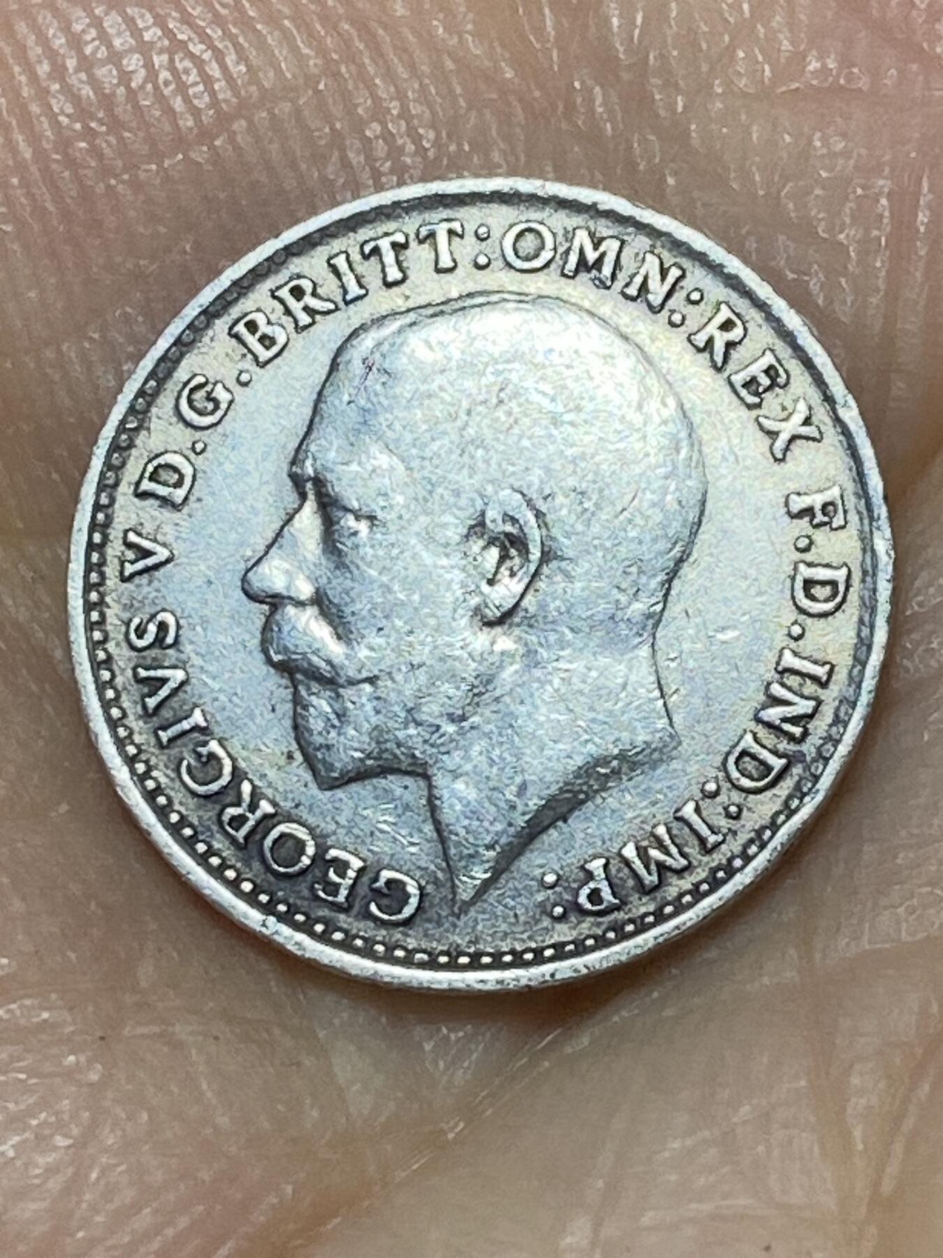 2025年第九十七场(总第一百二十三场）外国好品散币(免佣金) 英国🇬🇧1919年3便士银币(乔治五世第一版，925高银)