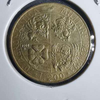 沼泽如烟--第851场 - 意大利1993年200里拉纪念币