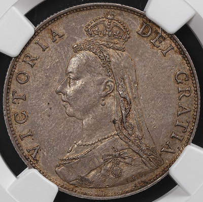修遠堂世界钱币第八十六期 - NGC AU58 1887年英国2先令银币