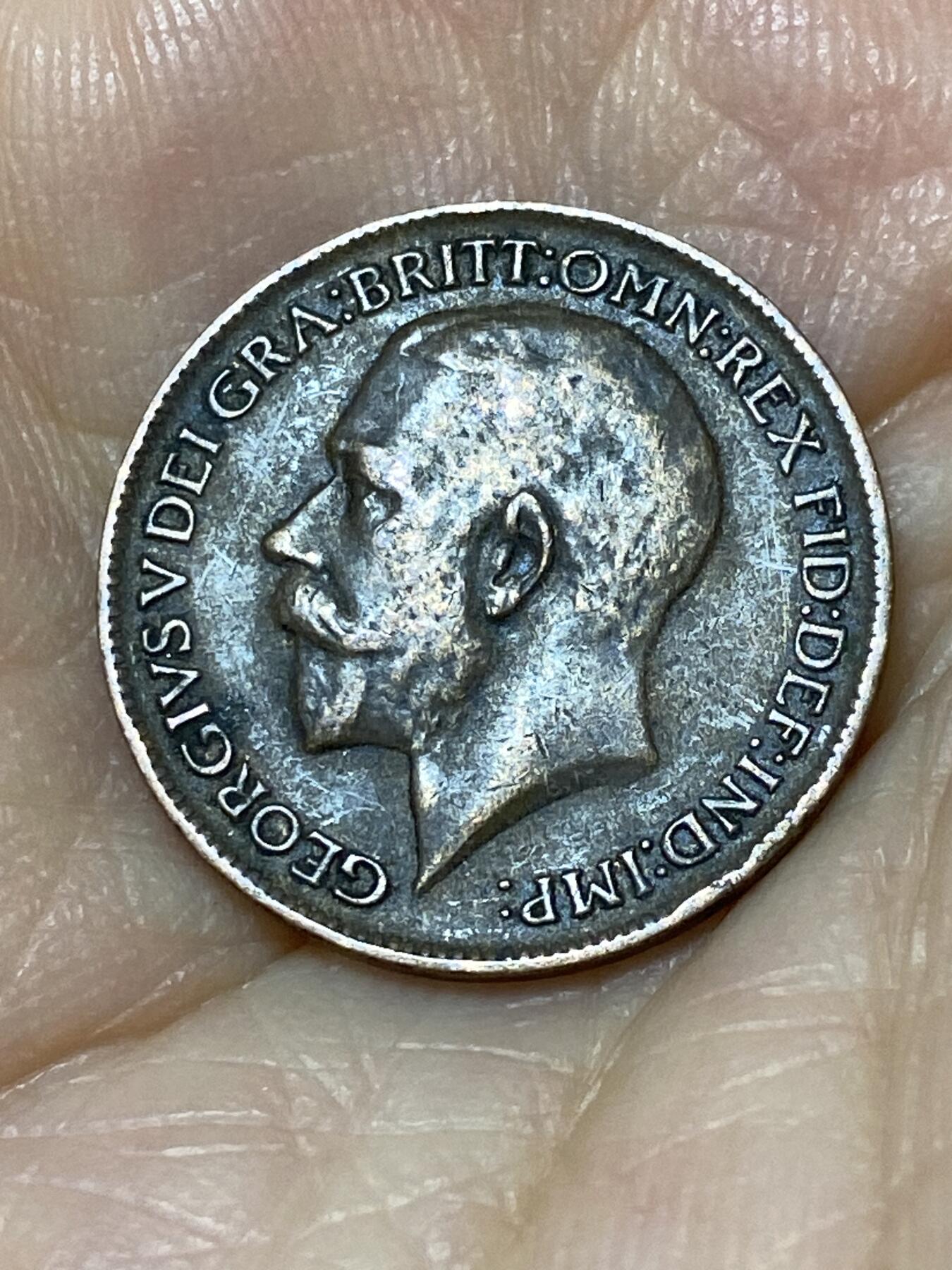 2025年第九十七场(总第一百二十三场）外国好品散币(免佣金) 英国🇬🇧1913年1法新(乔治五世第一版)