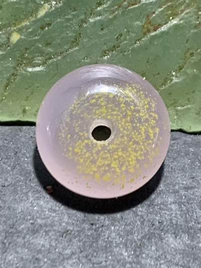 精美冻料飘金沙蒙料战国红玛瑙算盘珠一个， - 精美冻料飘金沙蒙料战国红玛瑙算盘珠一个，