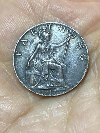 2025年第九十七场(总第一百二十三场）外国好品散币(免佣金) - 英国🇬🇧1917年1法新(乔治五世第一版)