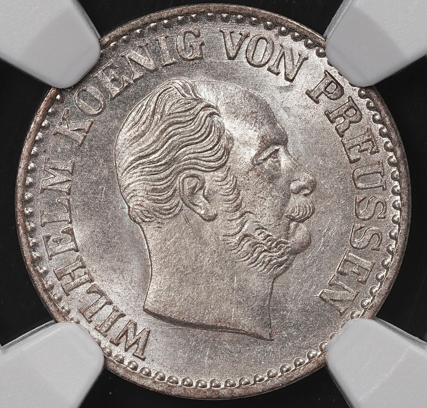 修遠堂世界钱币第八十六期 NGC MS64 1863年普鲁士1银格罗申 