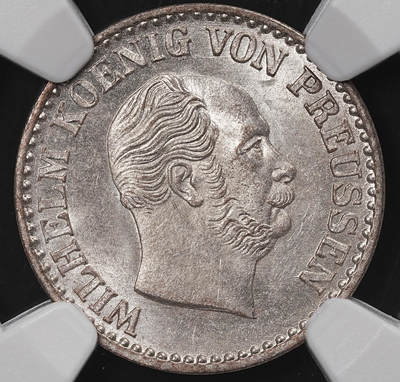 修遠堂世界钱币第八十六期 - NGC MS64 1863年普鲁士1银格罗申 