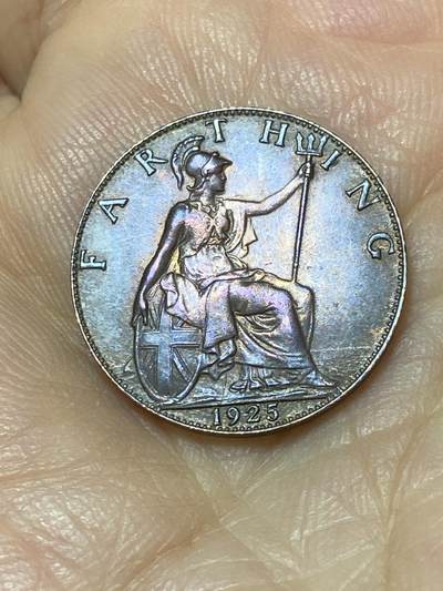 2025年第九十七场(总第一百二十三场）外国好品散币(免佣金) - 好品–英国🇬🇧1925年1法新(乔治五世第二版，关门年)