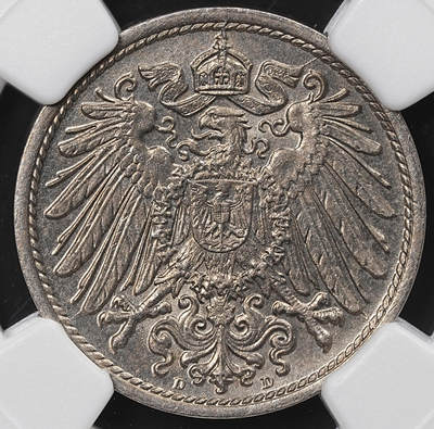 修遠堂世界钱币第八十六期 - NGC MS63 1900年德国10芬尼 D厂铭