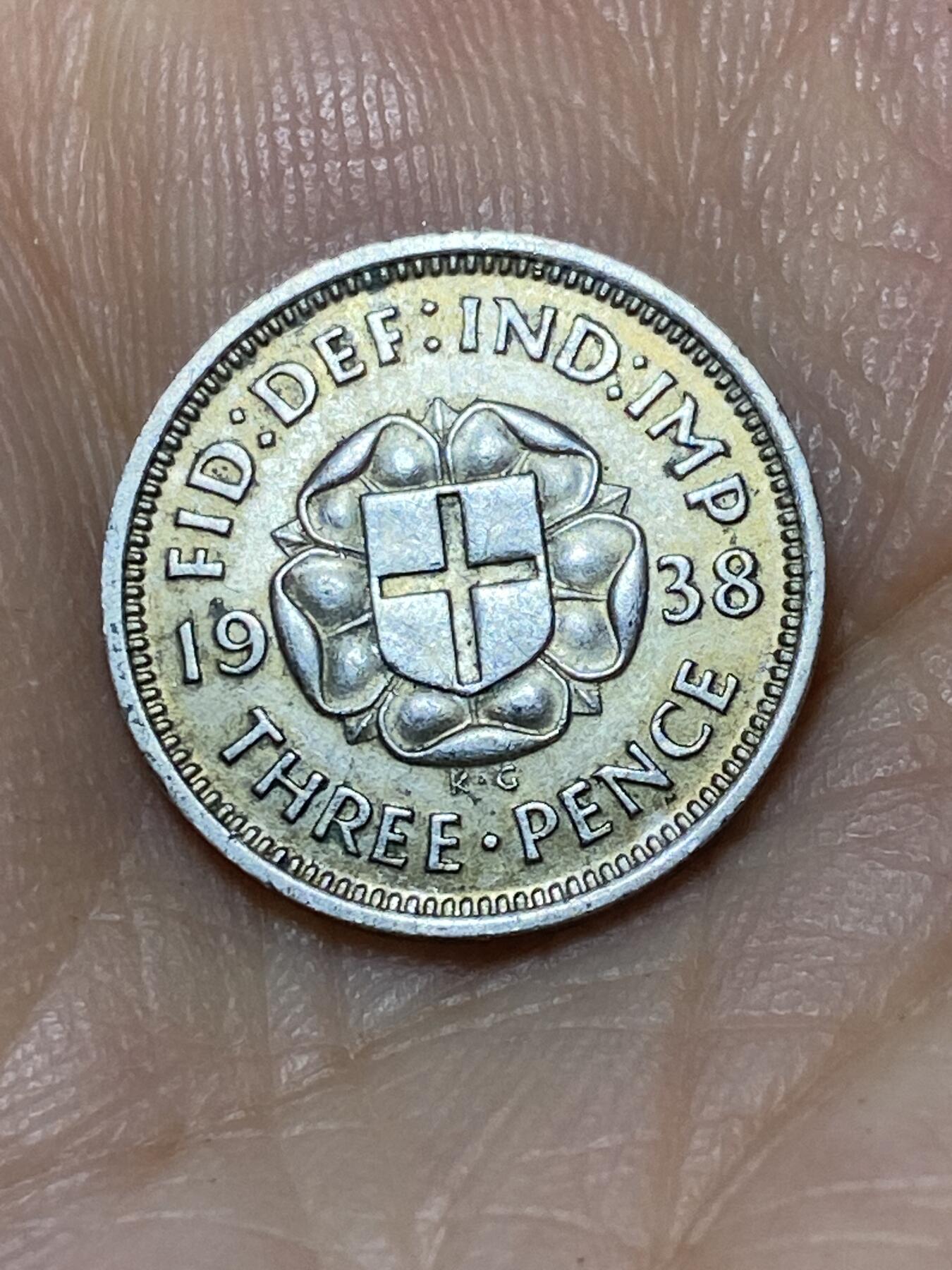 2025年第九十七场(总第一百二十三场）外国好品散币(免佣金) 英国🇬🇧1938年3便士银币(乔治五世第一版，500银)
