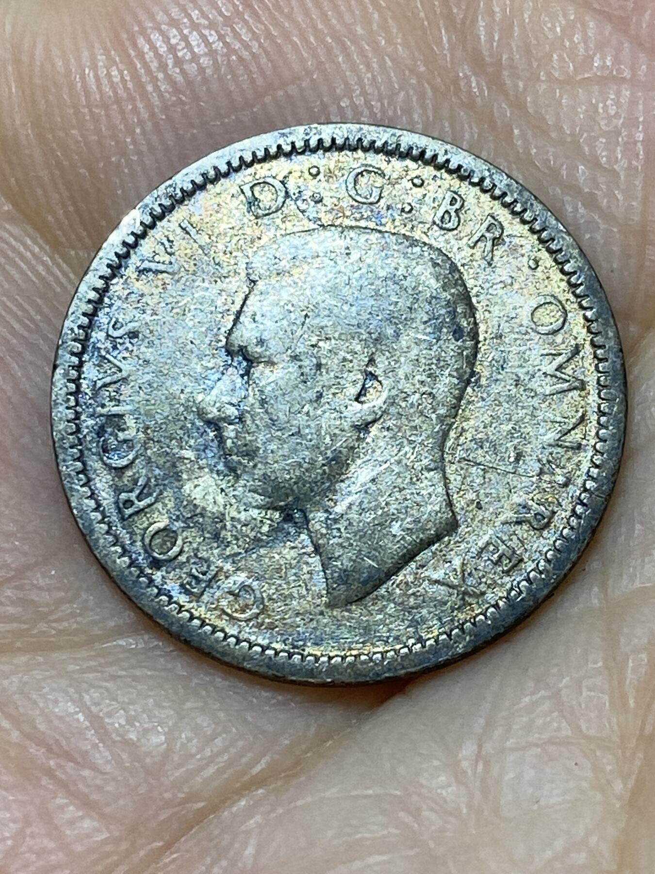 2025年第九十七场(总第一百二十三场）外国好品散币(免佣金) 英国🇬🇧1938年6便士银币(乔治六世第一版，500银)