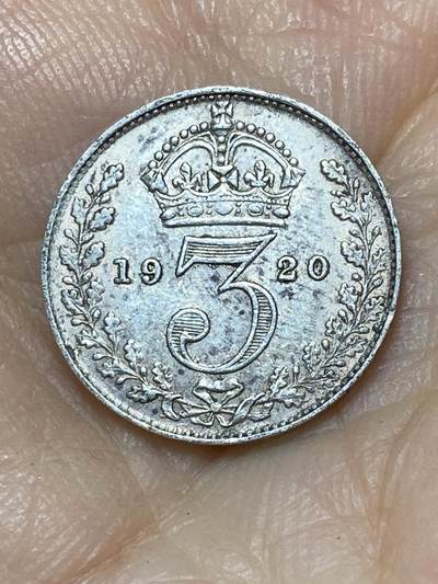 2025年第九十七场(总第一百二十三场）外国好品散币(免佣金) - 英国🇬🇧1920年3便士银币(乔治五世第二版，首发年，500银)