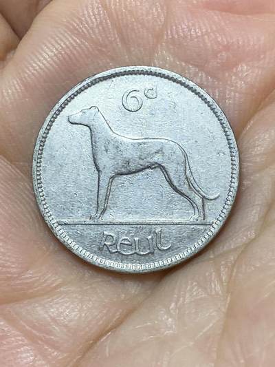 2025年第九十七场(总第一百二十三场）外国好品散币(免佣金) - 爱尔兰🇮🇪1939年6便士(共和国时期第一套第一版，纯镍材质版，首发年仅发行2年)