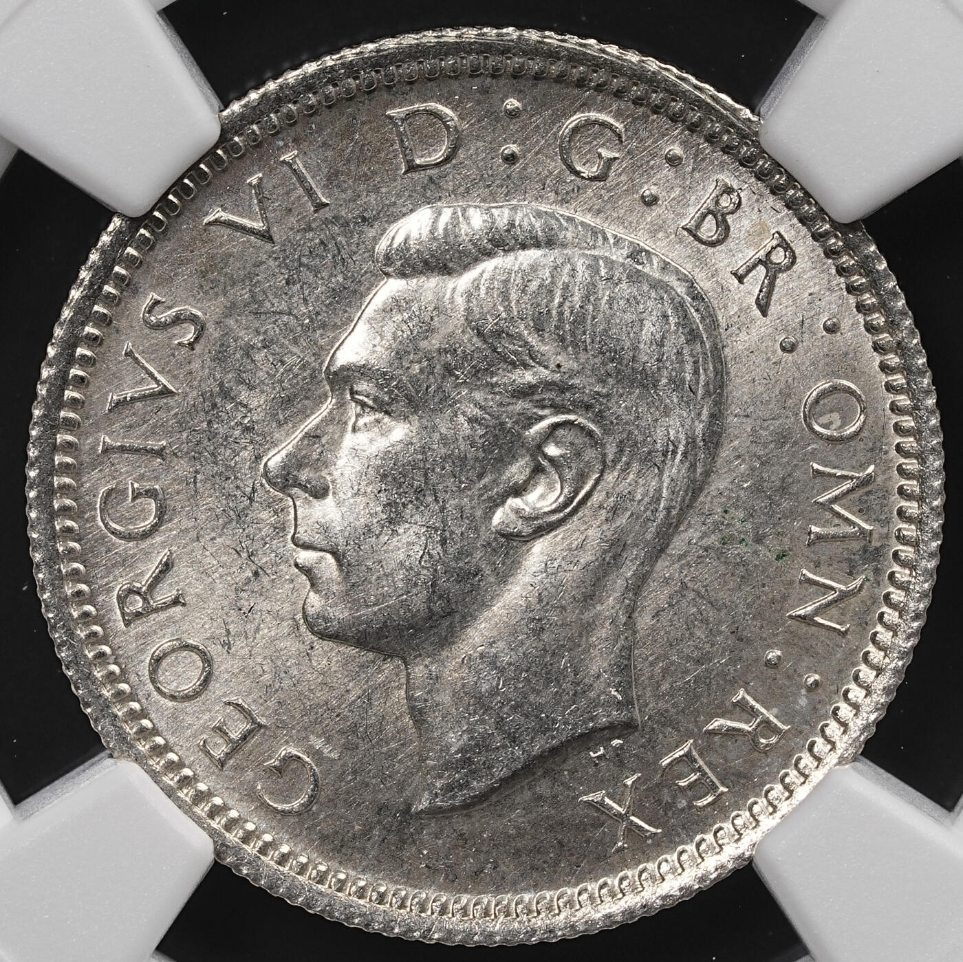 修遠堂世界钱币第八十六期 NGC MS63 1946年英国6便士银币