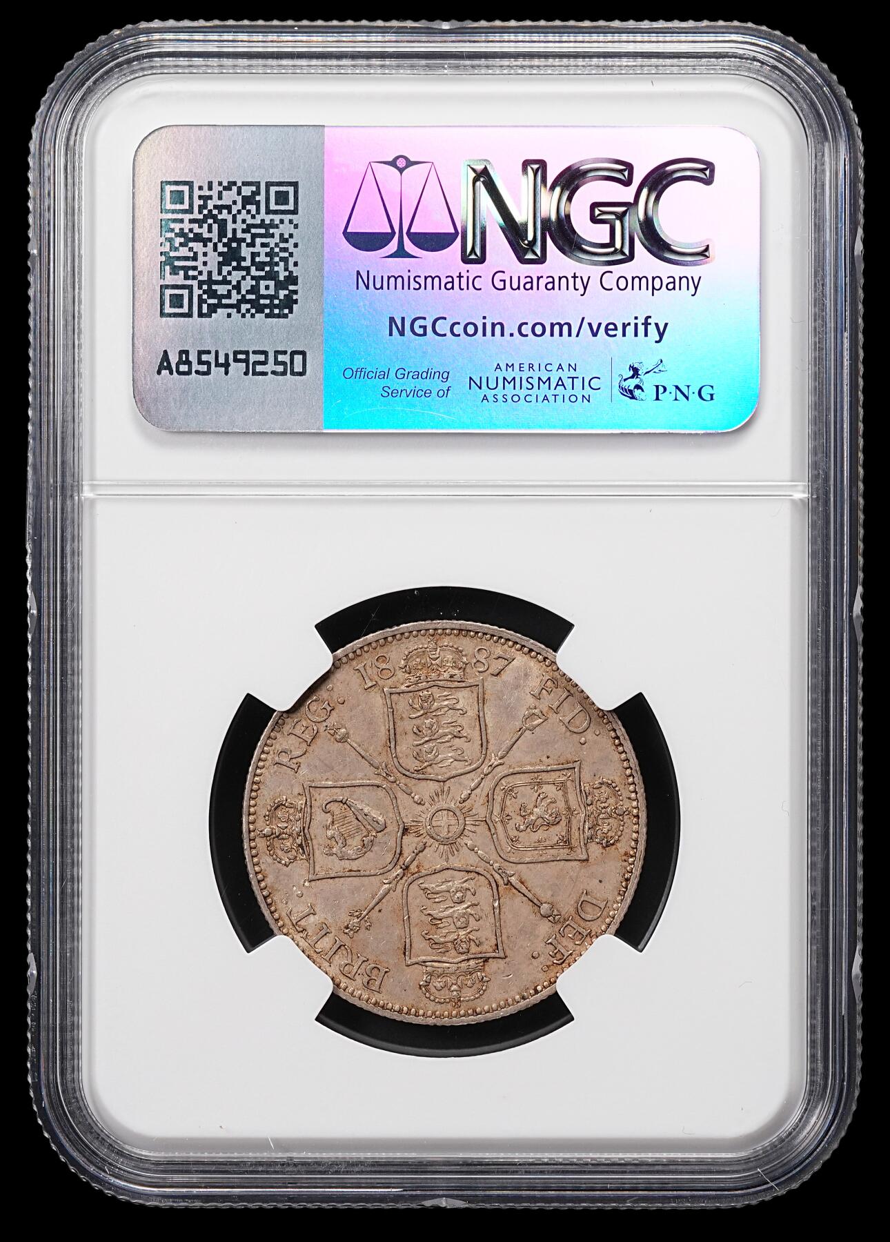 修遠堂世界钱币第八十六期 NGC AU58 1887年英国2先令银币
