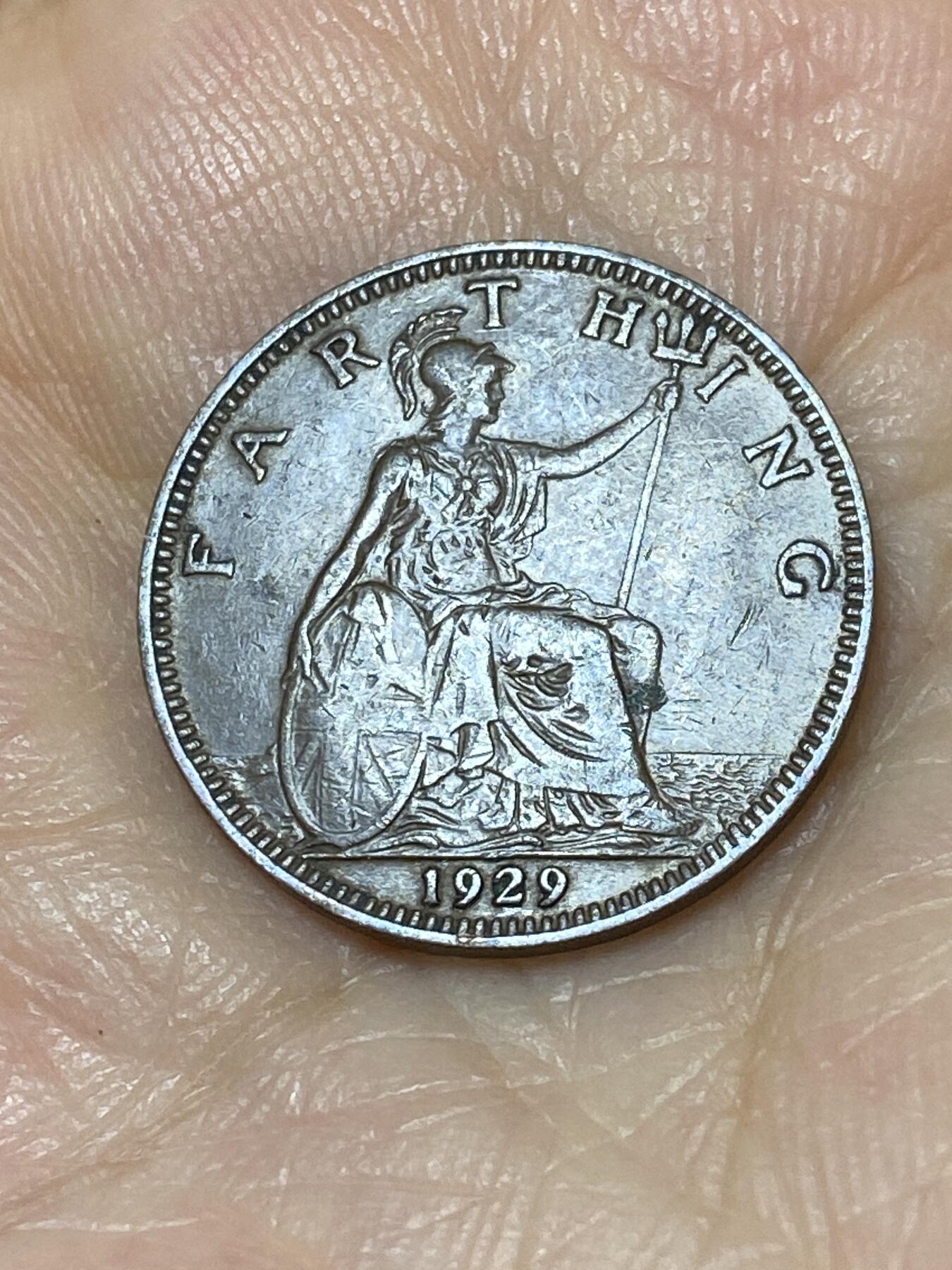 2025年第九十七场(总第一百二十三场）外国好品散币(免佣金) 英国🇬🇧1929年1法新(乔治五世第三版)