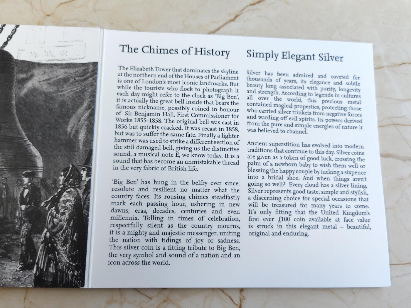 第176期拍卖【长期征集拍品】【欢度国庆中秋双节】 卡装英国2015年100换100英镑系列系列1大本钟2盎司纪念银币，999银