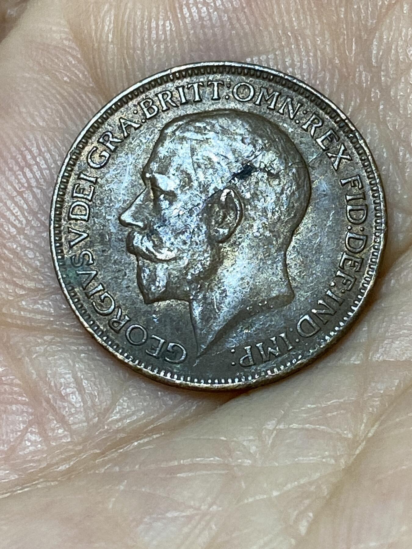 2025年第九十七场(总第一百二十三场）外国好品散币(免佣金) 英国🇬🇧1920年1法新(乔治五世第二版)