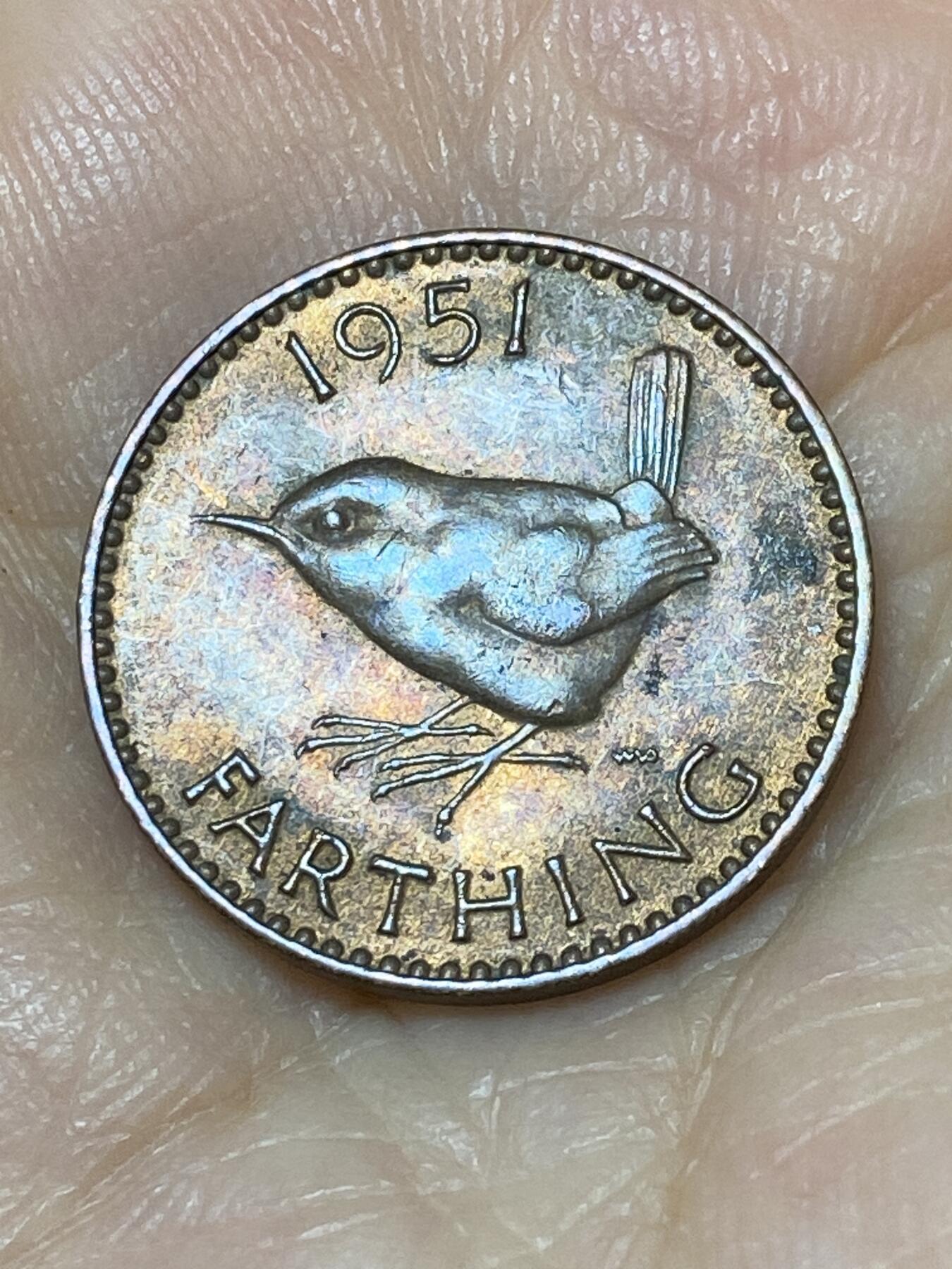 2025年第九十七场(总第一百二十三场）外国好品散币(免佣金) 英国🇬🇧1951年1法新(乔治六世第二版)