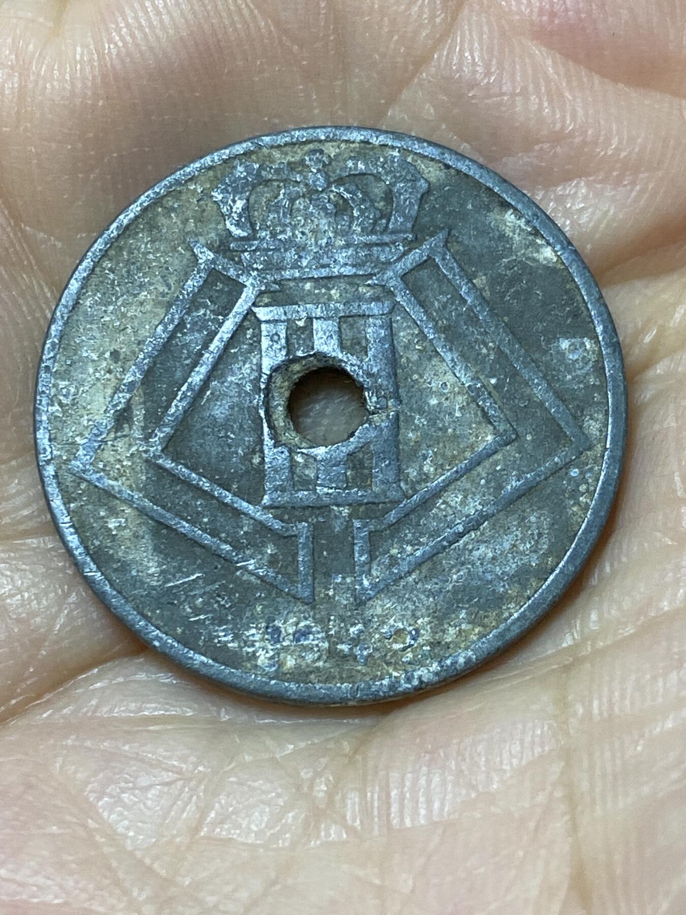 2025年第九十七场(总第一百二十三场）外国好品散币(免佣金) 比利时🇧🇪1942年25分(利奥波德三世，二战德国占领时期，荷语–法语版)
