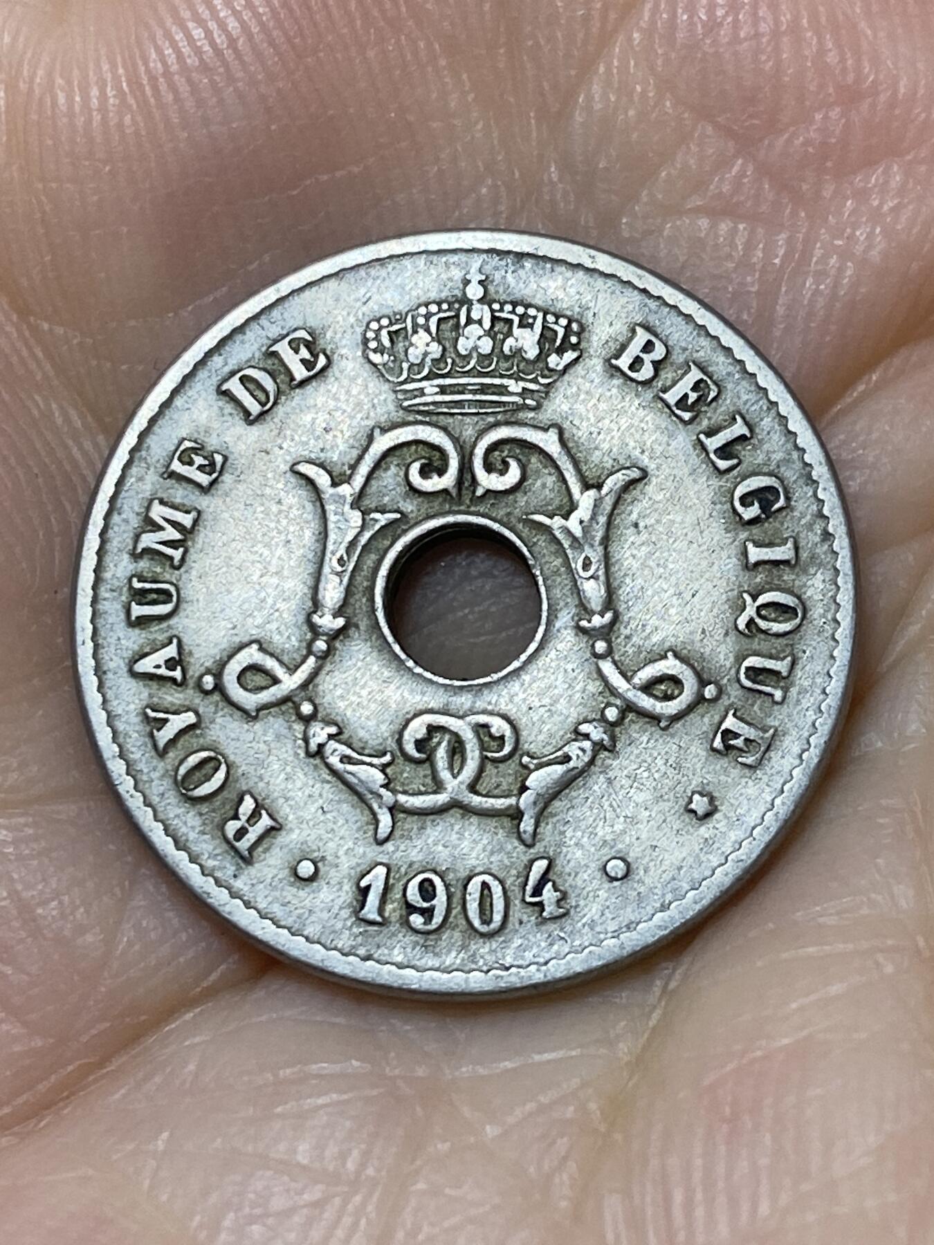 2025年第九十七场(总第一百二十三场）外国好品散币(免佣金) 比利时🇧🇪1904年10分(利奥波德二世末期，法语版)