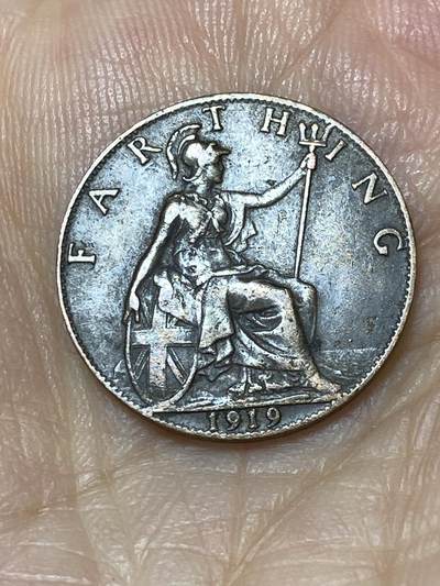 2025年第九十七场(总第一百二十三场）外国好品散币(免佣金) - 英国🇬🇧1919年1法新(乔治五世第二版)
