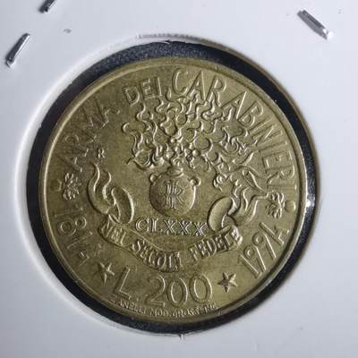 沼泽如烟--第851场 - 意大利1994年200里拉纪念币