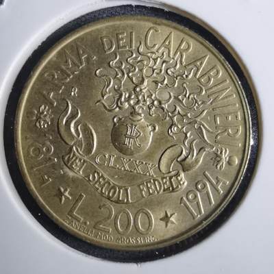 沼泽如烟--第851场 - 意大利1994年200里拉纪念币