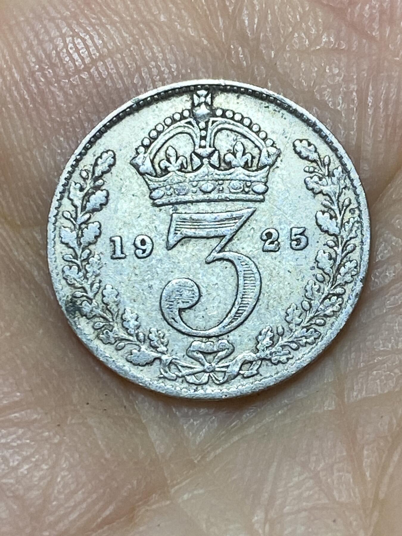 2025年第九十七场(总第一百二十三场）外国好品散币(免佣金) 英国🇬🇧1925年3便士银币(乔治五世第二版，500银)