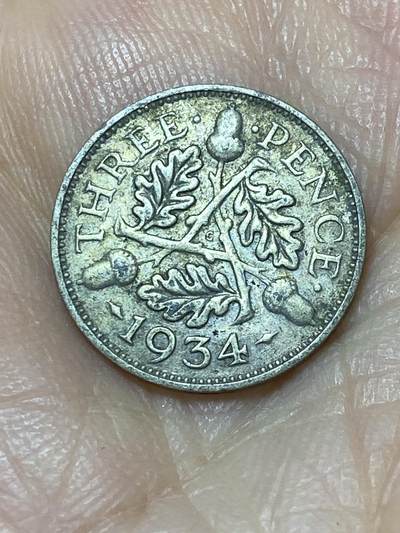 2025年第九十七场(总第一百二十三场）外国好品散币(免佣金) - 英国🇬🇧1934年3便士银币(乔治五世第三版，500银)