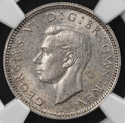 修遠堂世界钱币第八十六期 - NGC MS64 1946年英国6便士银币