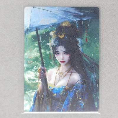 龙虎卡牌第五十六场 小浣熊 趣卡社五虎 百里亲签 万享盲盒（无佣金，满120包邮，周六晚上结拍，欢迎送拍） - 粗闪卡 奇点 雨霖铃