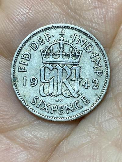 2025年第九十七场(总第一百二十三场）外国好品散币(免佣金) - 英国🇬🇧1942年6便士银币(乔治六世第一版，500银)