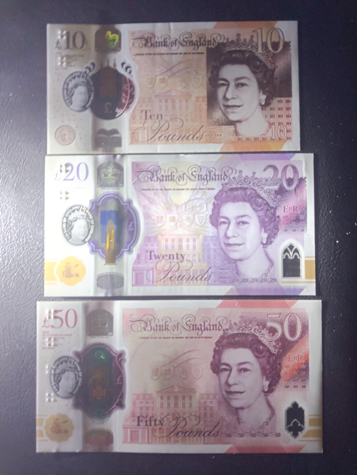 2025九月第四期（总194期） 英格兰G序列10+20+50镑UNC—UNC-