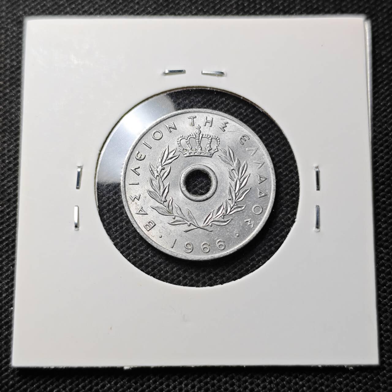 KK钱币收藏小铺 第349场 2月预留时间 周末发货  1966希腊10雷普塔 好品