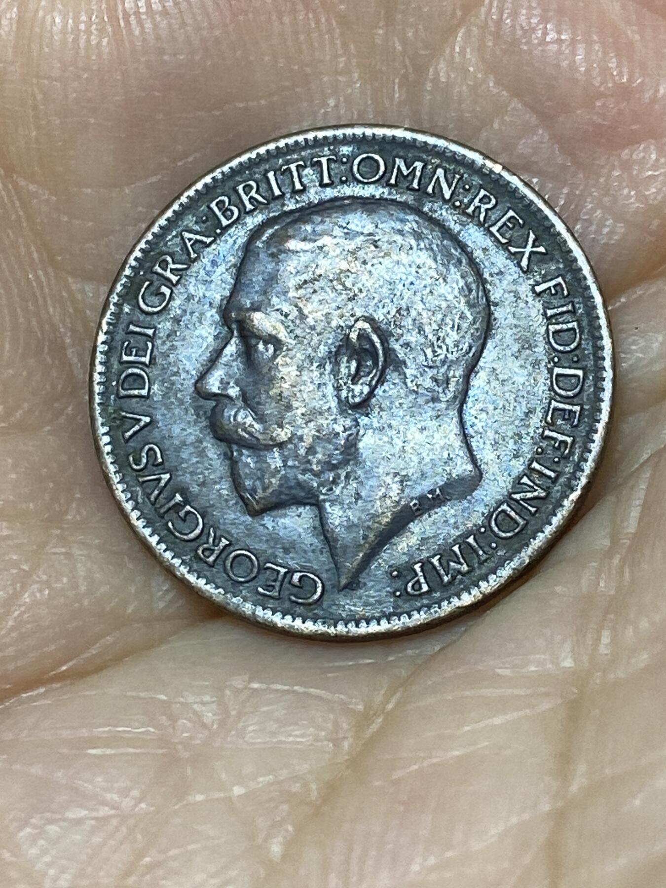 2025年第九十七场(总第一百二十三场）外国好品散币(免佣金) 英国🇬🇧1917年1法新(乔治五世第一版)