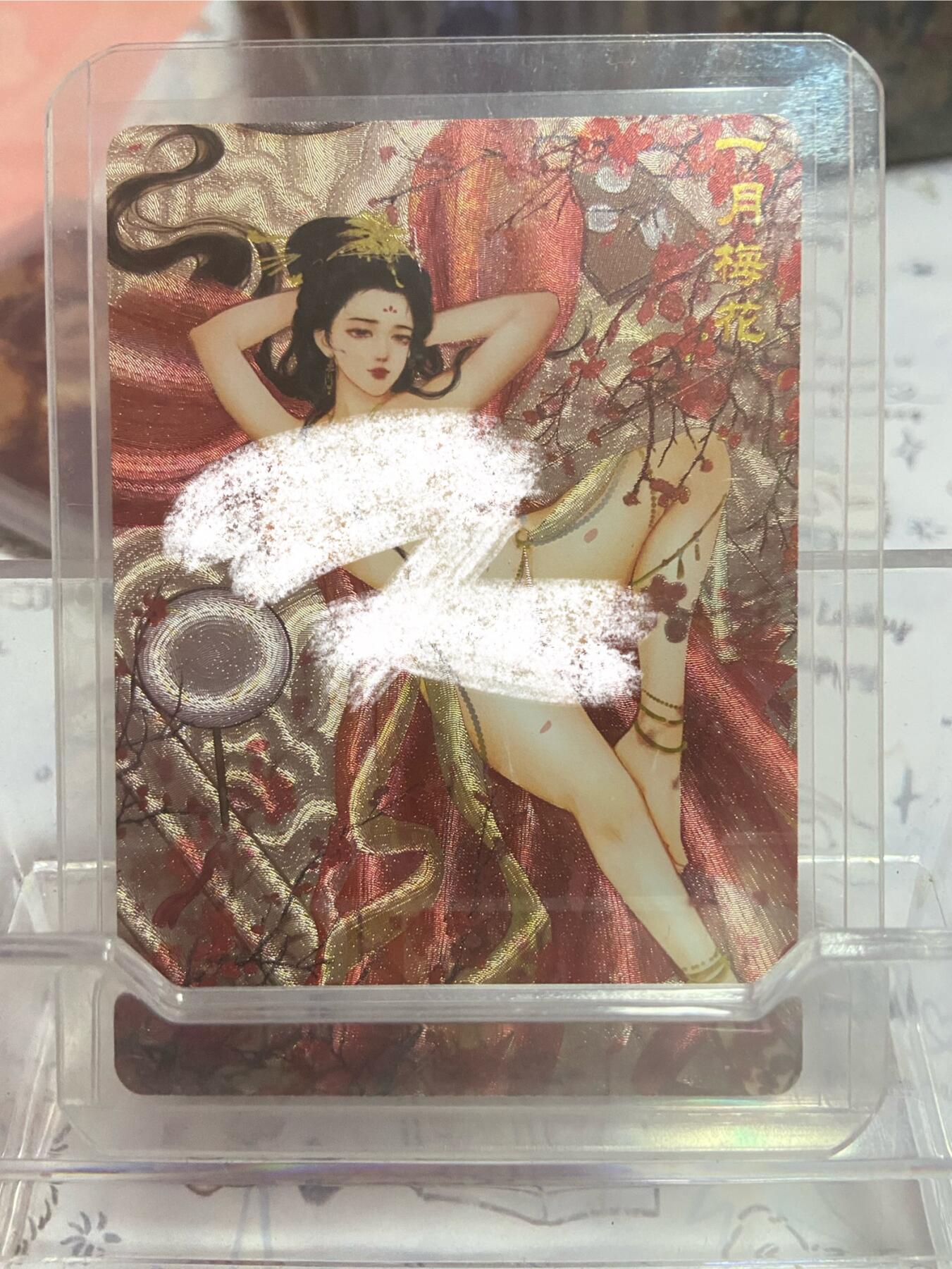 阳大大卡牌拍卖第73期（持续收拍品，周五晚上九点截拍，进群福利早知道） 砖家卡牌 十二花神 一月梅花 寿阳公主 特藏卡 折光粗闪 带卡夹