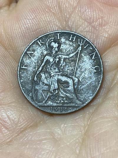 2025年第九十七场(总第一百二十三场）外国好品散币(免佣金) - 英国🇬🇧1916年1法新(乔治五世第一版)