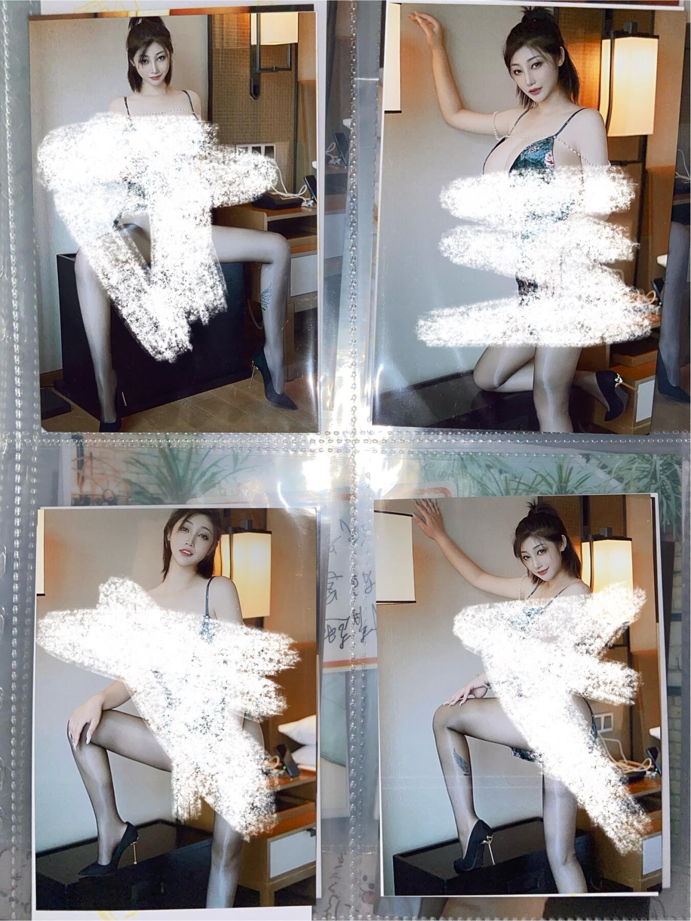 阳大大卡牌拍卖第73期（持续收拍品，周五晚上九点截拍，进群福利早知道） 小逗逗紫色贵妇装写真 全套19张 A4大纸卡 带卡页