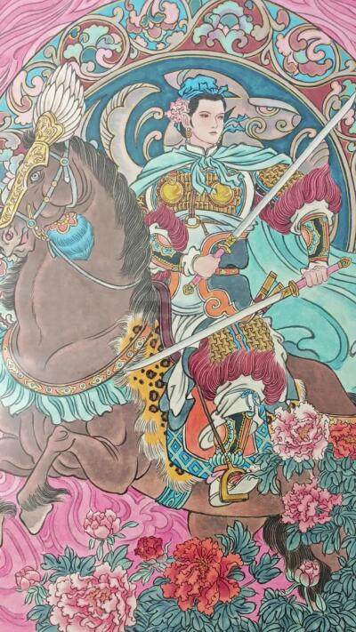 白泽拍卖卡牌手绘专场第28期（细雨生寒、寻梅闻香） 2025 冯涛手绘画 兔-扈三娘 尺寸：30cm*41.5cm  冯涛亲签