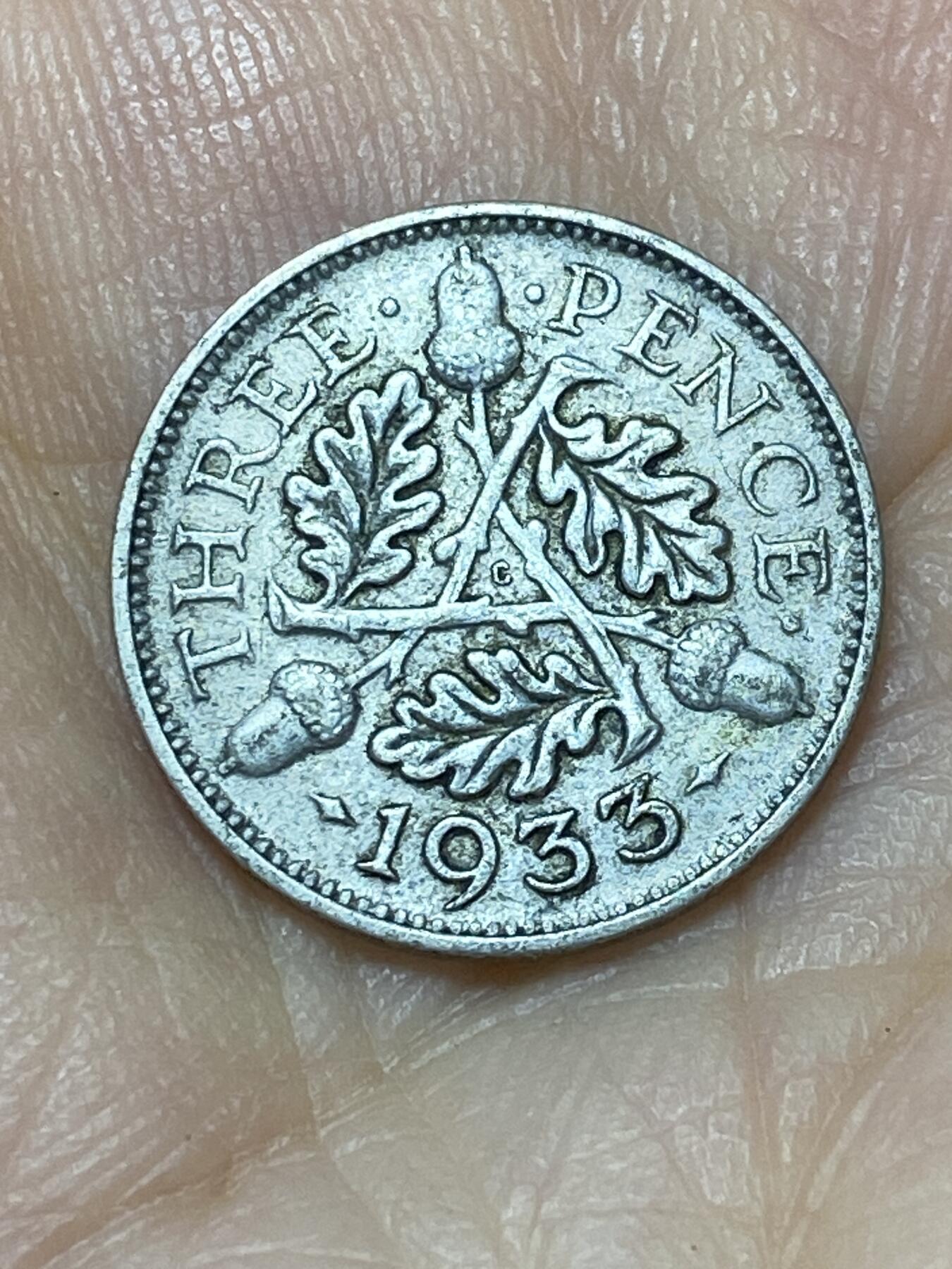 2025年第九十七场(总第一百二十三场）外国好品散币(免佣金) 英国🇬🇧1933年3便士银币(乔治五世第三版，500银)