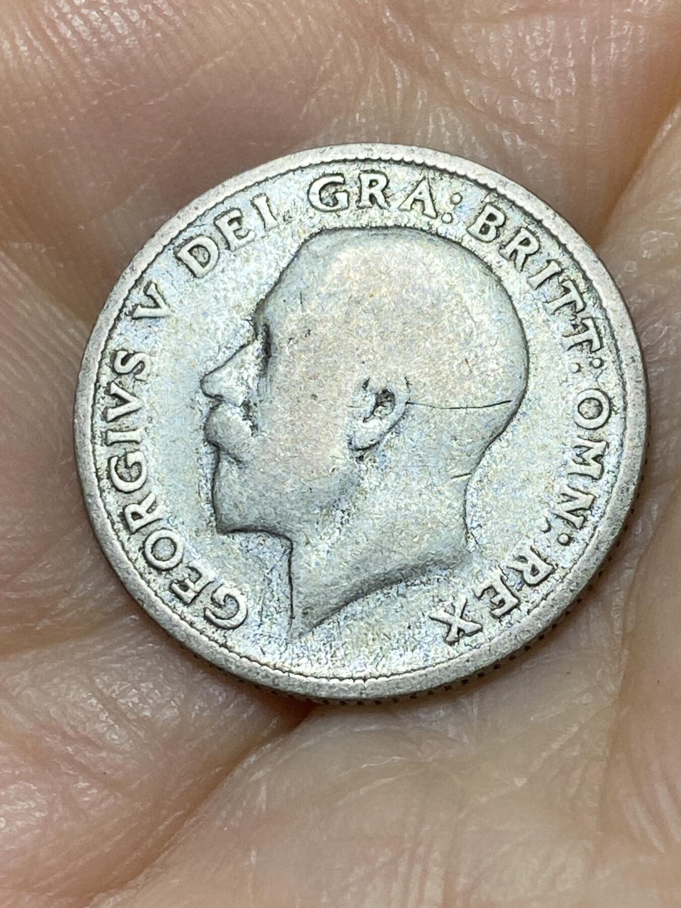 2025年第九十七场(总第一百二十三场）外国好品散币(免佣金) 英国🇬🇧1924年6便士银币(乔治五世第二版，500银)