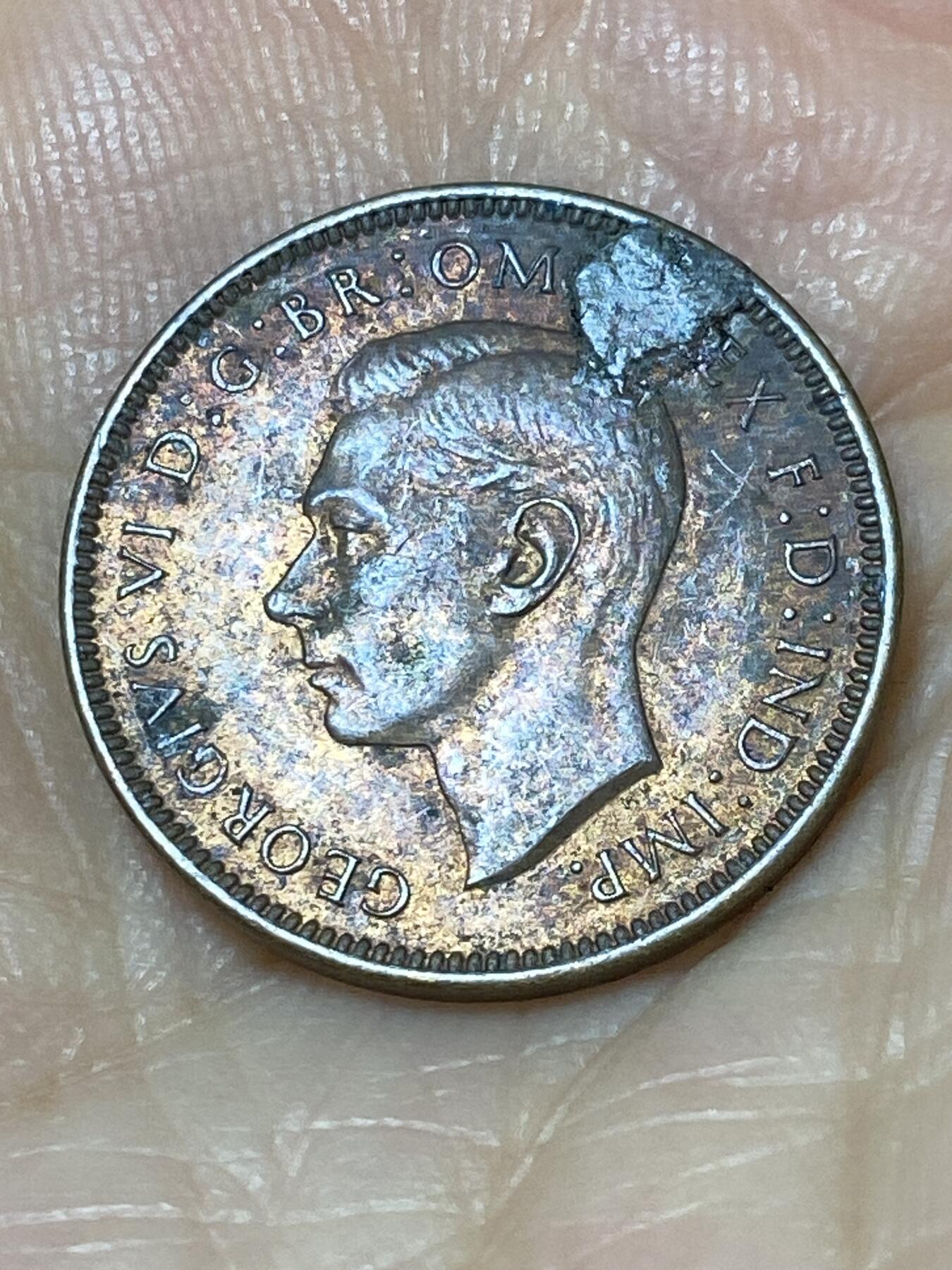 2025年第九十七场(总第一百二十三场）外国好品散币(免佣金) 英国🇬🇧1940年1法新(乔治六世第一版)