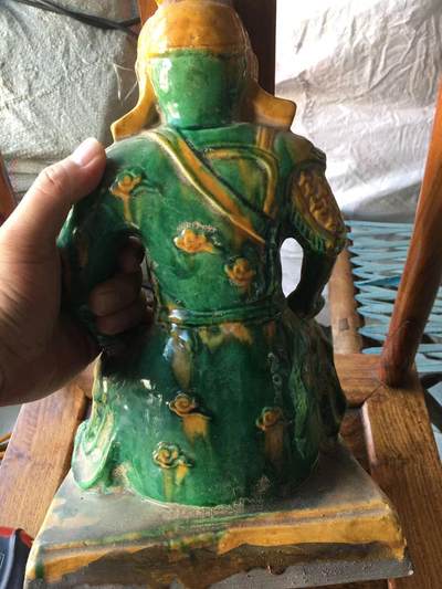 老窑关公像，包浆很自然，釉色漂亮，神态好，完整，老窑收藏佳品 - 老窑关公像，包浆很自然，釉色漂亮，神态好，完整，老窑收藏佳品