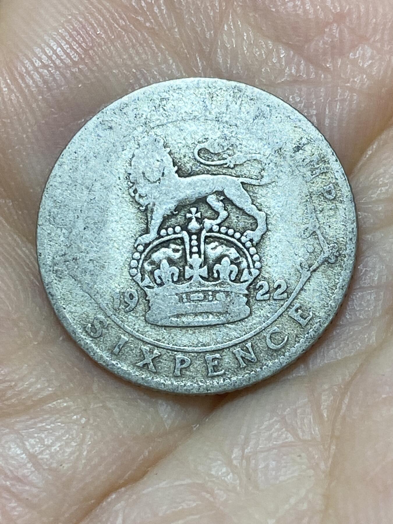 2025年第九十七场(总第一百二十三场）外国好品散币(免佣金) 英国🇬🇧1922年6便士银币(乔治五世第二版，500银)