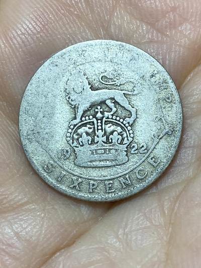 2025年第九十七场(总第一百二十三场）外国好品散币(免佣金) - 英国🇬🇧1922年6便士银币(乔治五世第二版，500银)