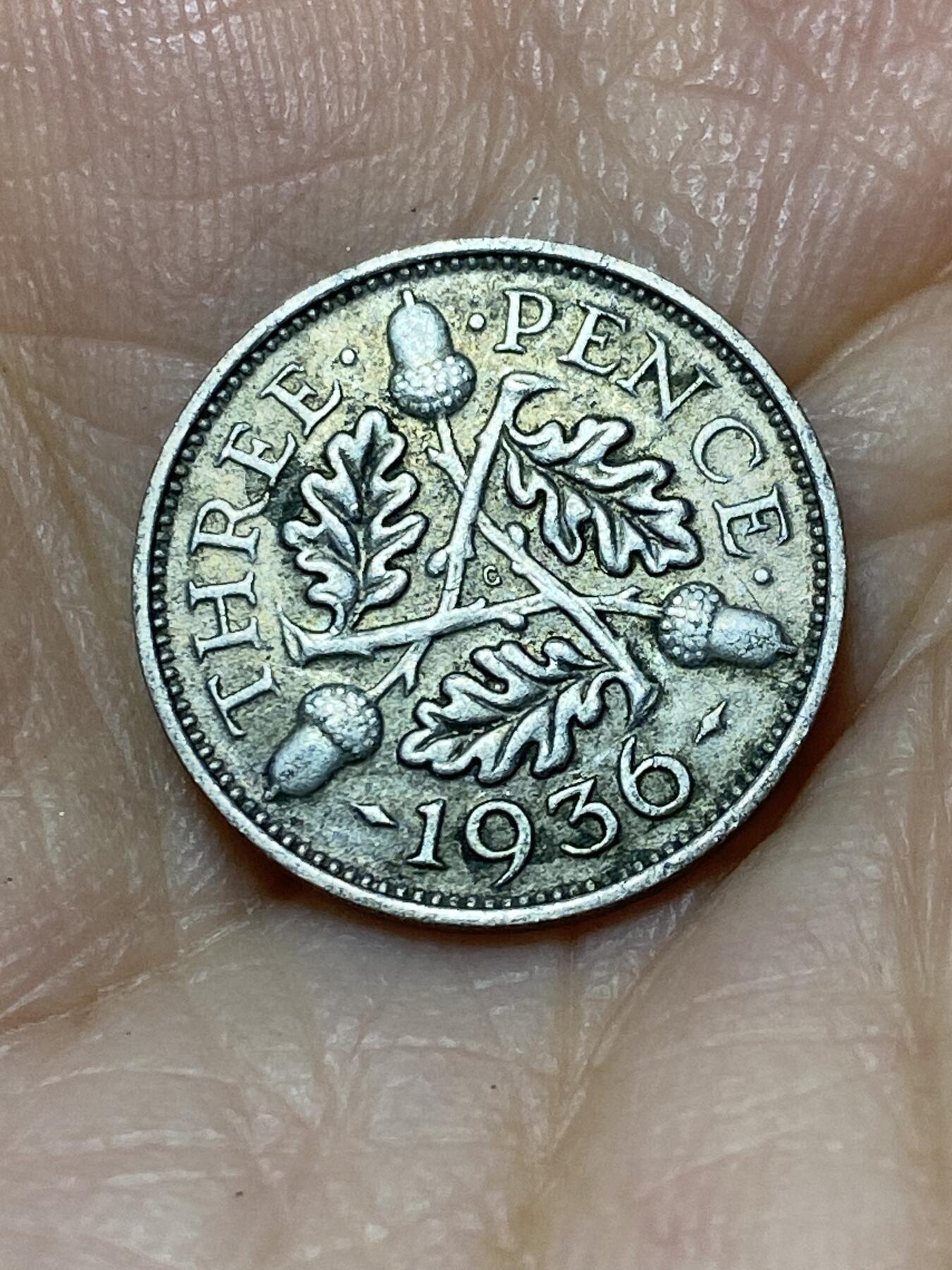 2025年第九十七场(总第一百二十三场）外国好品散币(免佣金) 英国🇬🇧1936年3便士银币(乔治五世逝世年，第三版关门年，500银)