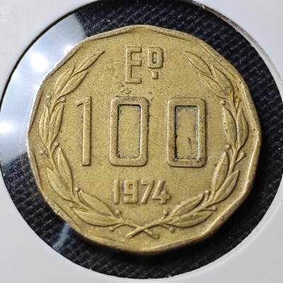 KK钱币收藏小铺 第349场 2月预留时间 周末发货 -  1974智利100比索 少见